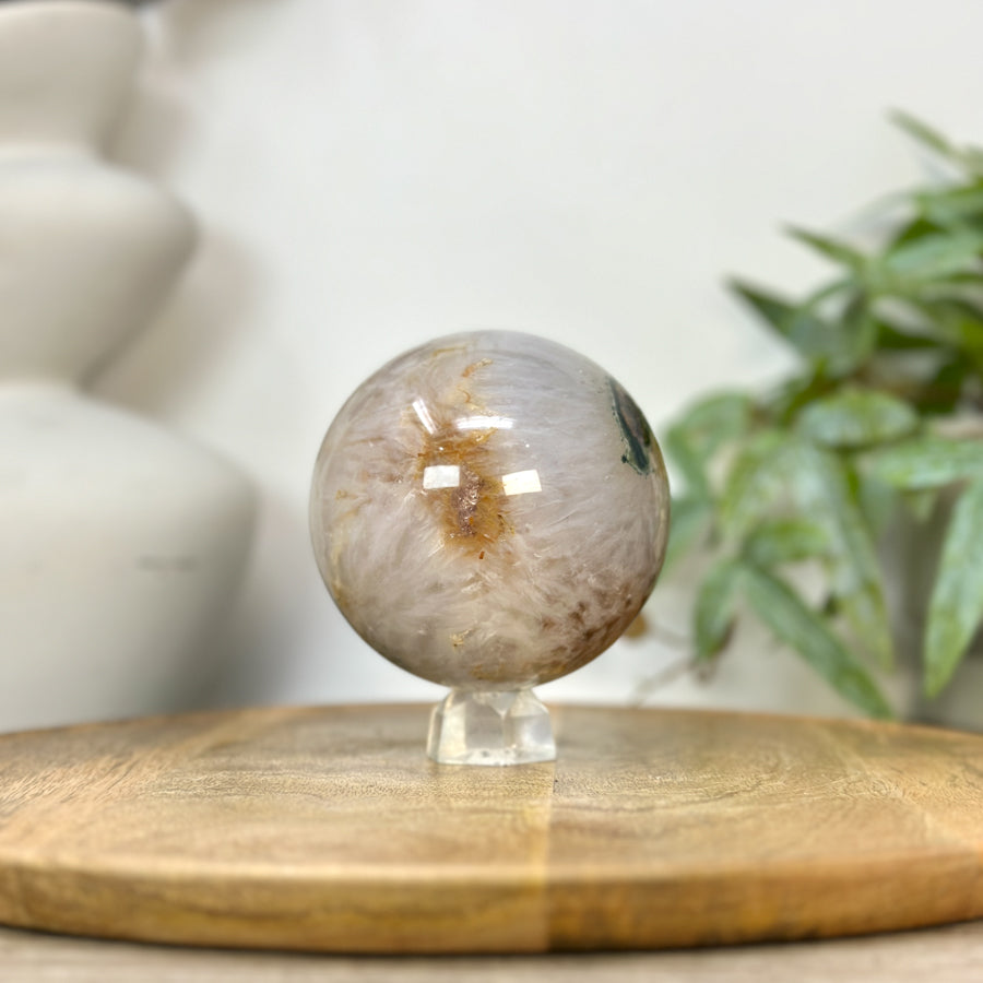 Natural Citrine Sphere Geode with Crystal Formation - SPH0231