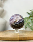 Amethyst & Agate Sphere Geode with Druzy Cavity - SPH0229