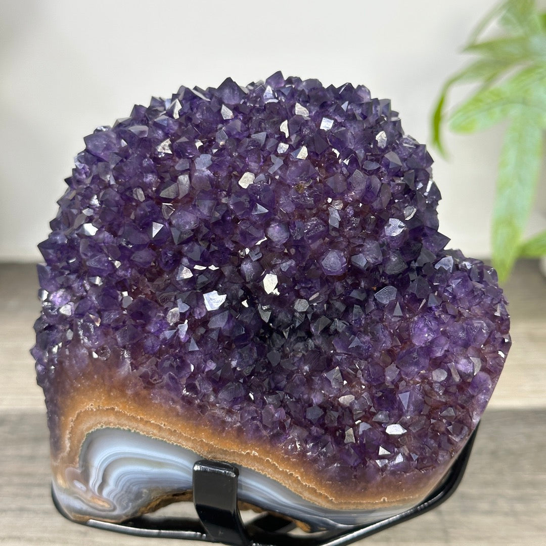 Natural amethyst Cluster on Stand For Home Decor - MWS3302