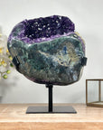 Natural Amethyst Geode with Large Calcite Formation - MWS1845