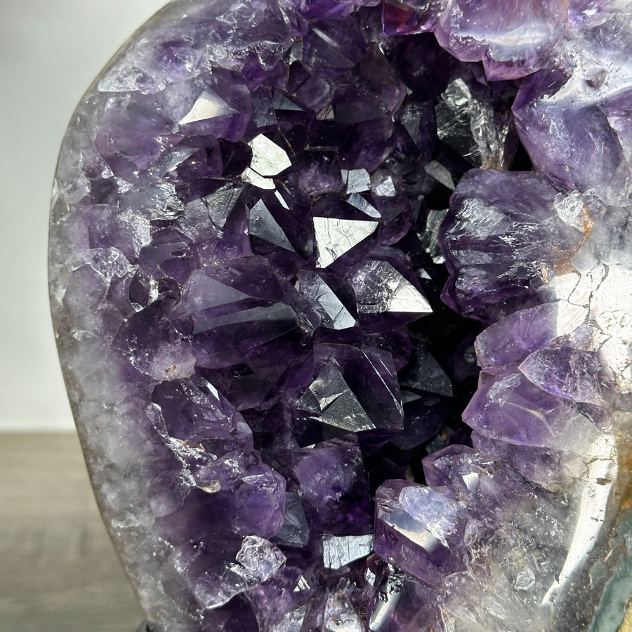 Amethyst Geode with Green Jasper Shell - MWS2211