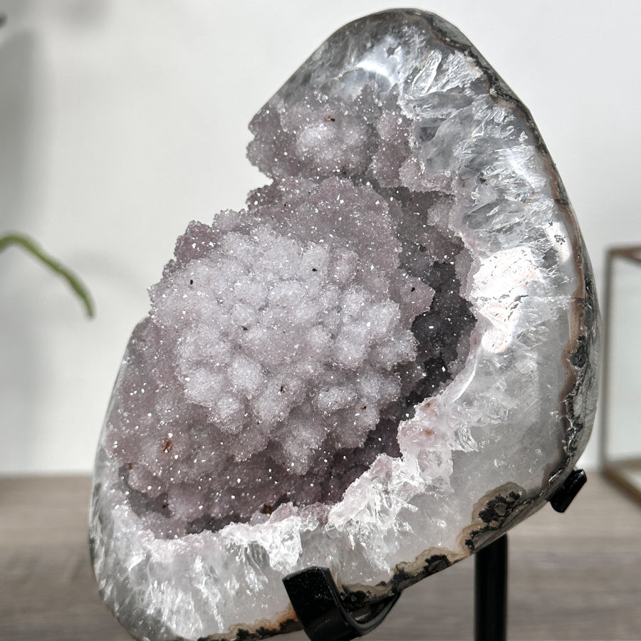 Amethyst Geode with Sugar Sparkling Crystals - MWS2691