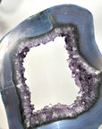 Unique Natural Uruguayan Amethyst & Agate Slice Portal - MWS3249