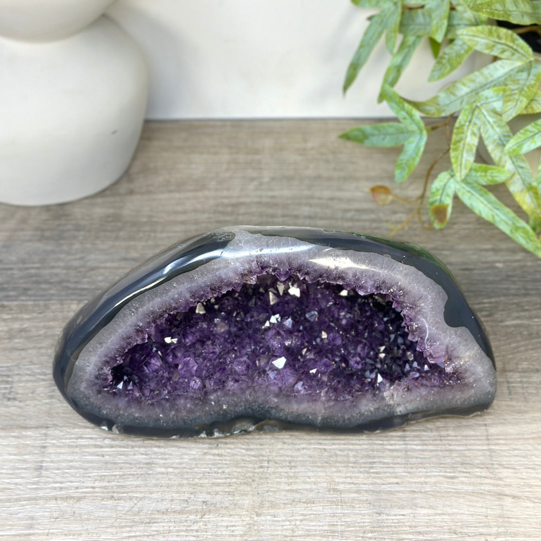 Large Natural Amethyst &amp; Agate Stone Geode from uruguay - STGE0087