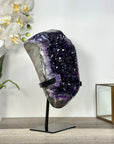 Top Grade Amethyst Cluster on Metal Stand – Stunning Crystal Piece for Office Decor - MWS2704