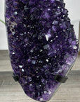 Deep Purple Amethyst Cluster on Metal Stand - MWS2781