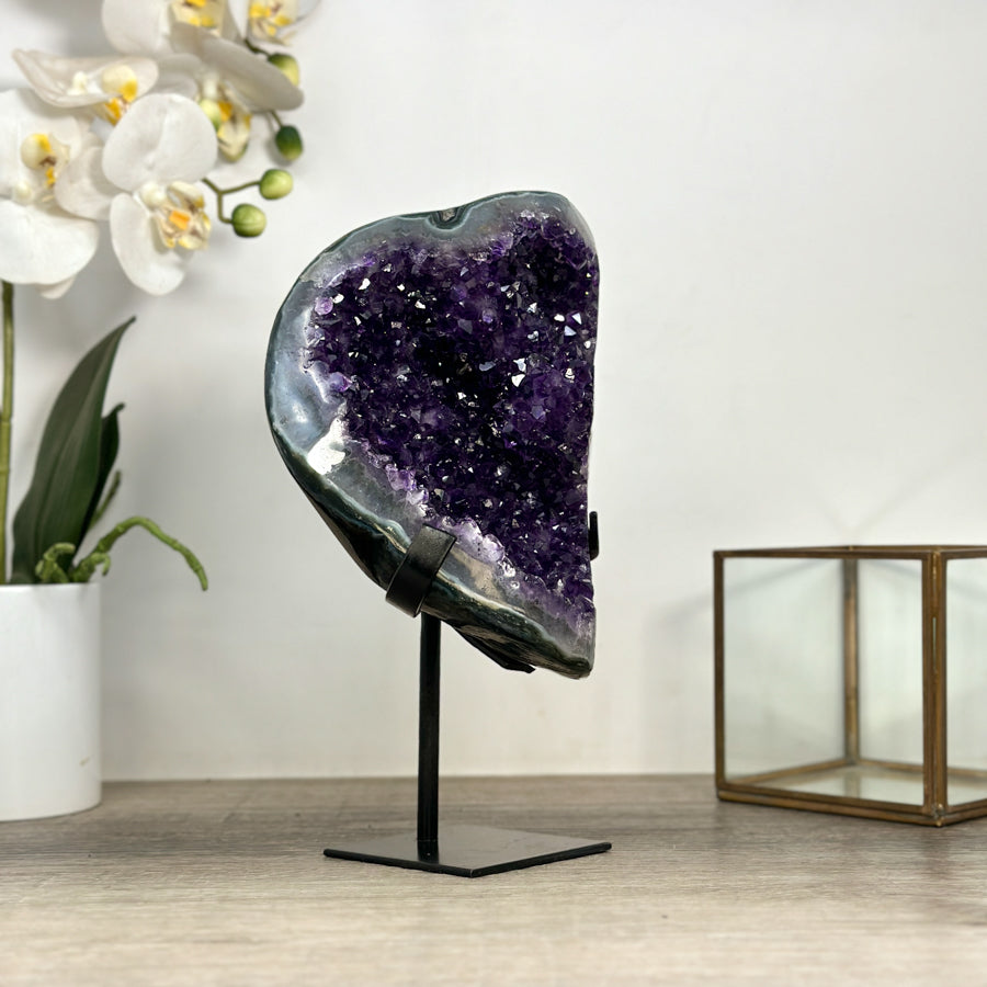 Uruguayan Amethyst Geode with Green Jasper Shell - MWS2466
