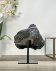 Amethyst Crystal Cluster on Stand – Stalactite Mineral Specimen for Collector Display - MWS2686