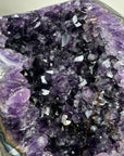 Beautiful Amethyst Geode with Blue Agate Shell - Custom made Metal Stand Included