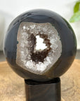 Quartz & Agate Sphere Geode with Crystal Cavity - SPH0216