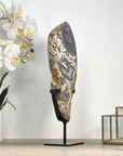 Unique Natural Combination of Blue Agate, Amethyst & Jasper Crystal, Stand Inlcuded - MWS2330