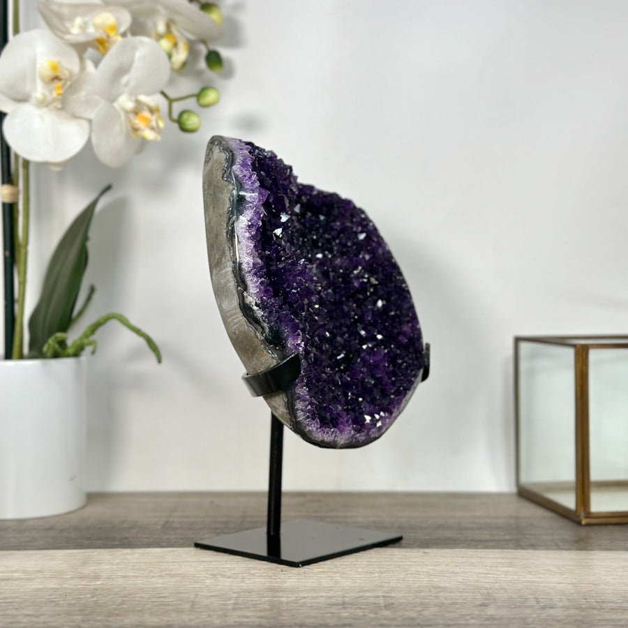 Amethyst Crystal Cluster with Deep Purple Points - Perfect for Home Decor Display - MWS2693