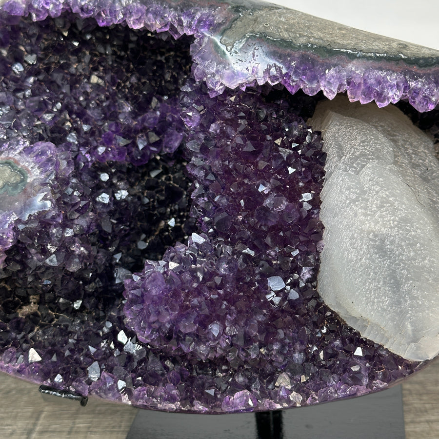 Huge Natural Amethyst Stone Geode with Rare Calcite Formation - MWS2836