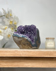 Natural Amethyst & Blue Banded Agate Self Standing Cathedral - CBP1129