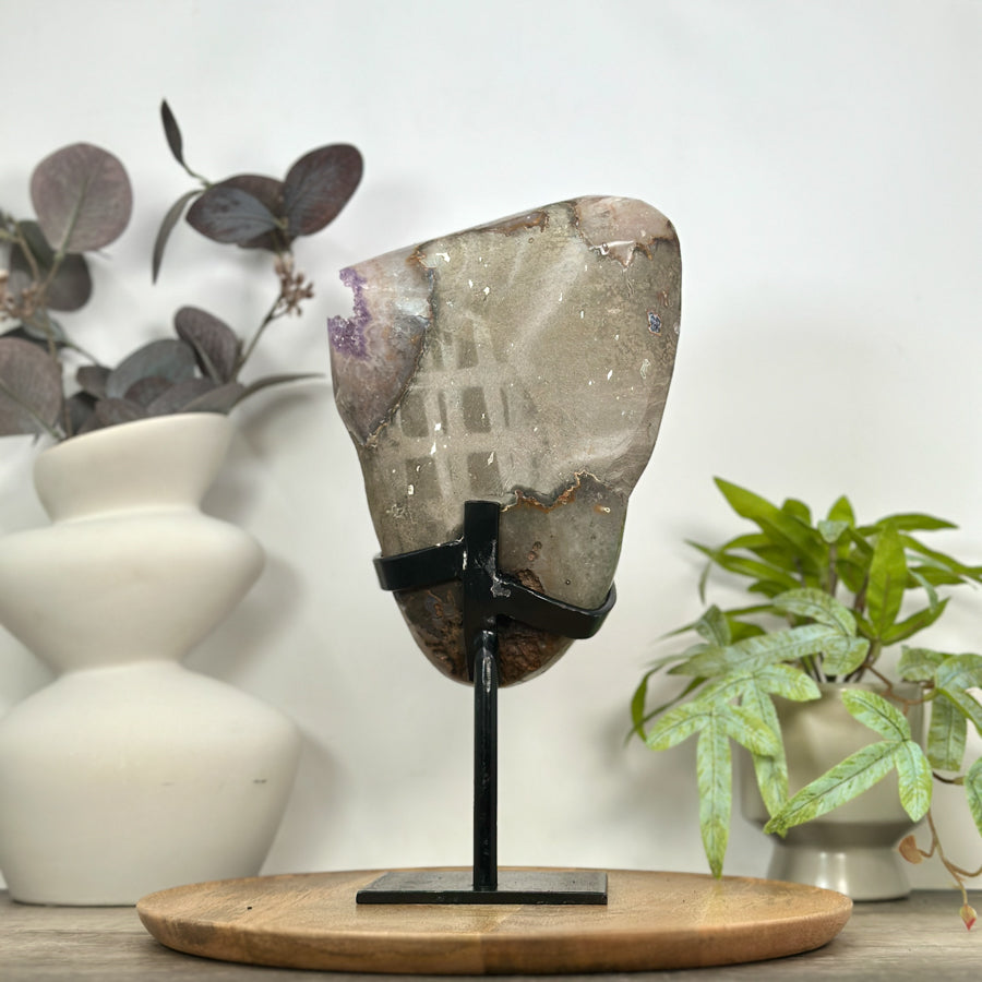 Natural Spirit Amethyst Cluster with Calcite Formations - MWS3137