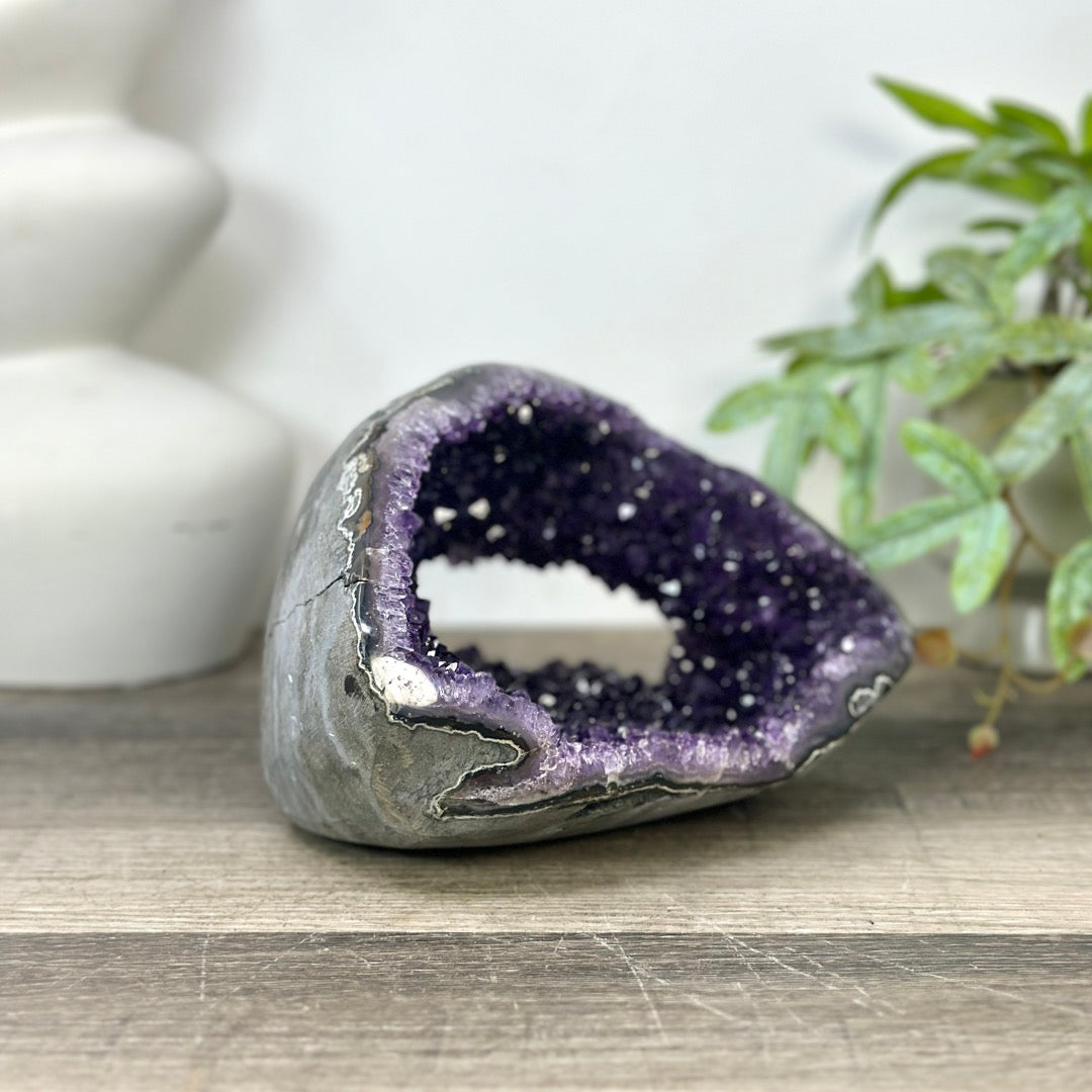 Deep Purple Amethyst Stone Geode from Uruguay - STGE0046
