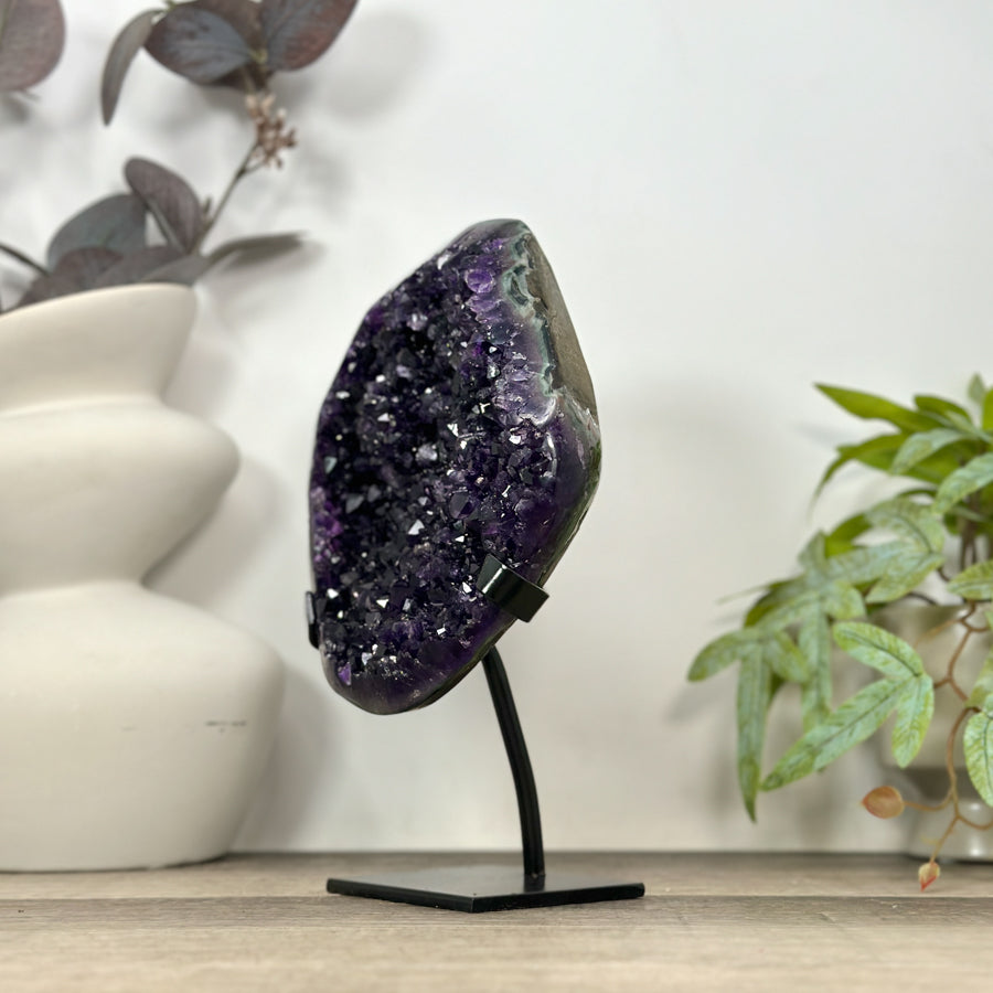 Top Quality Natural Deep Purple Amethyst Geode - MWS3179