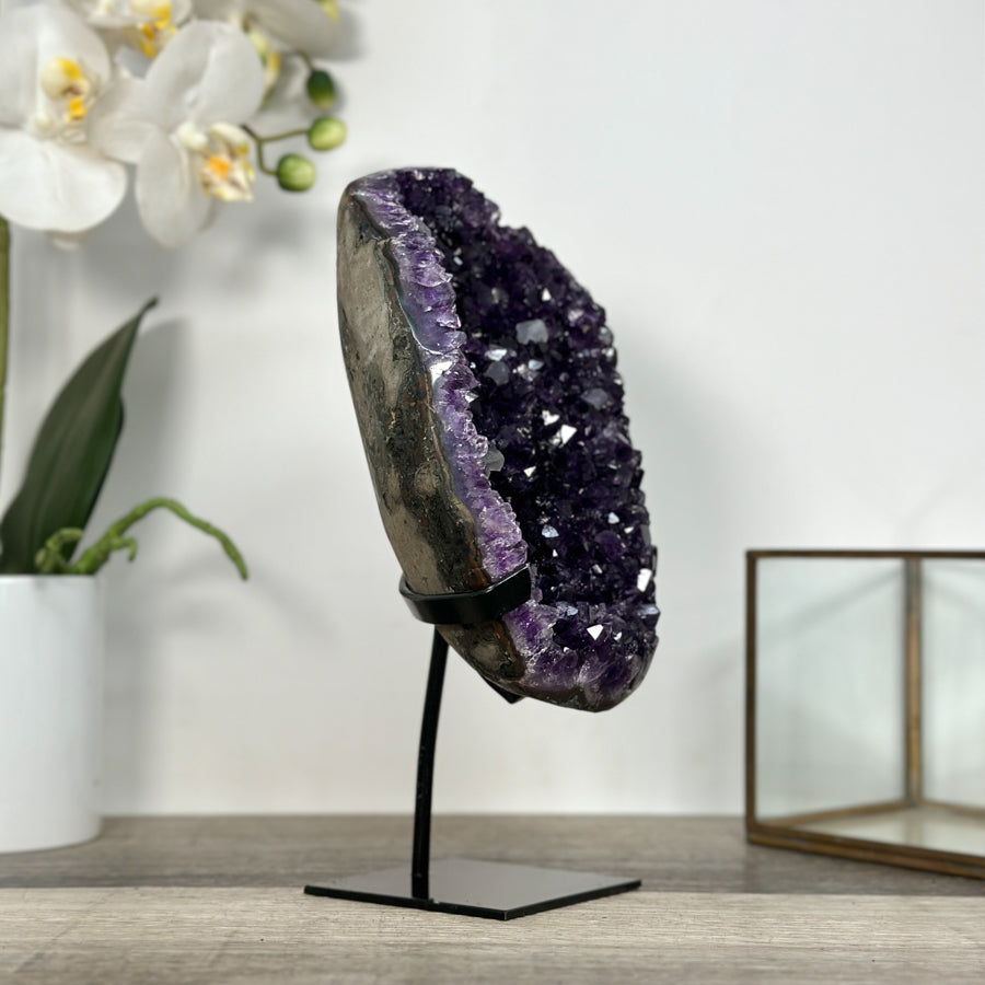 Deep Purple Amethyst Crystal Cluster for Home Decor Display - MWS2633