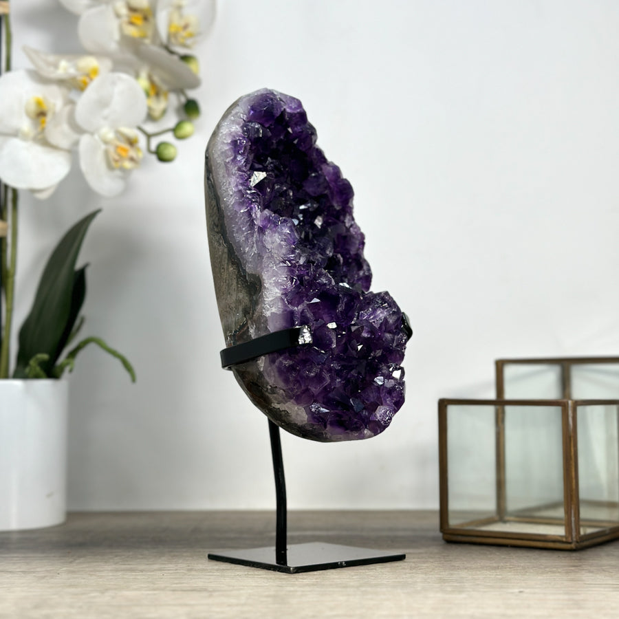 Amethyst Crystal Cluster with Large &amp; Shinny Crystals - MWS2210