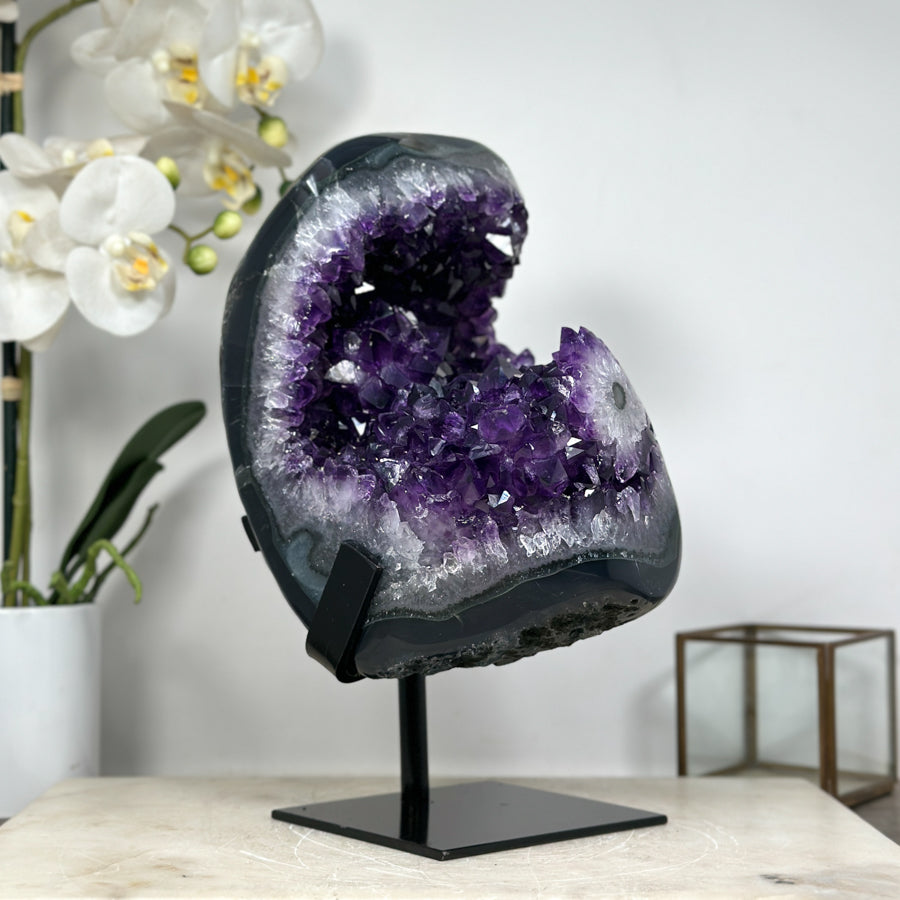 Natural Uruguayan amethyst Geode, Perfecto Home Center Piece - MWS1847