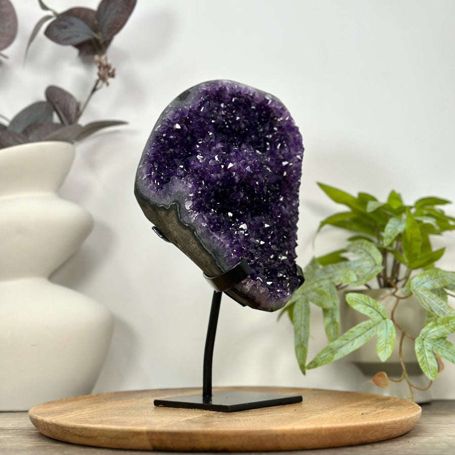 Uruguayan Amethyst Specimen on Stand - Perfect for Home or Office Decor - MWS3113