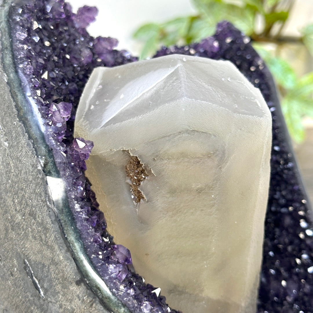 Huge Amethyst with Outstanding Natural Calcite Formation - CBP1413