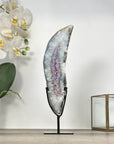 Amethyst & Quartz Geode Slice on Metal Stand - MWS2925