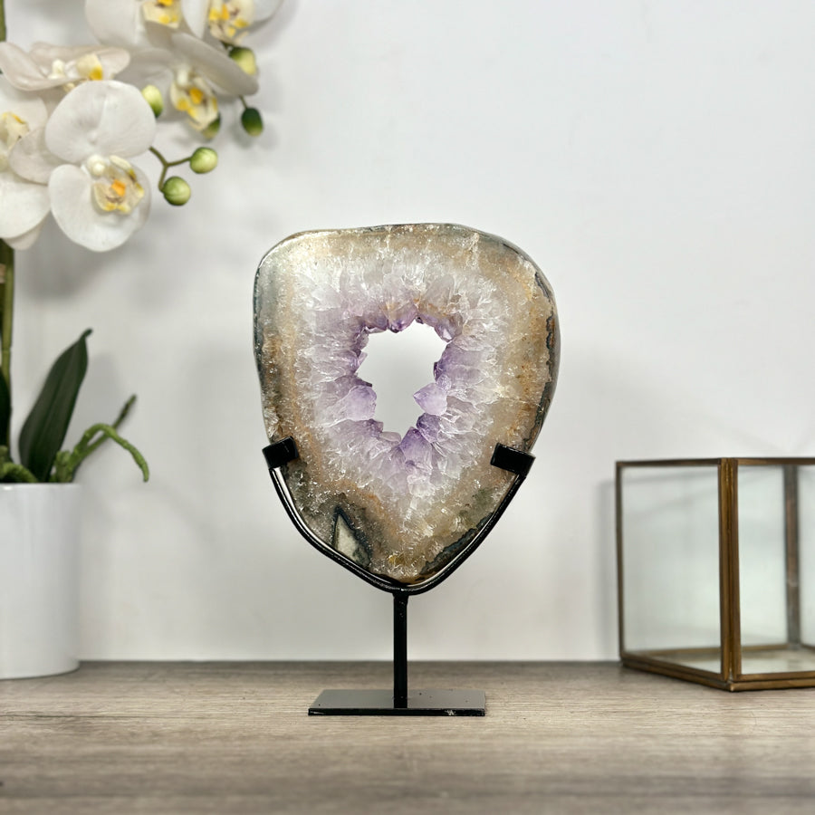 Natural Amethyst &amp; Quartz Stone Portal - MWS3010