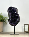 A grade Amethyst Crystal Geode with Metallic Stand - MWS2427