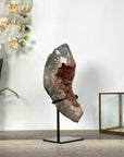 Orange Tone Quartz Crystal Specimen on Metal Stand - MWS2738