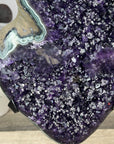 Top Quality Natural Amethyst Crystal Cluster with Green Jasper - Stand Included - MWS3153