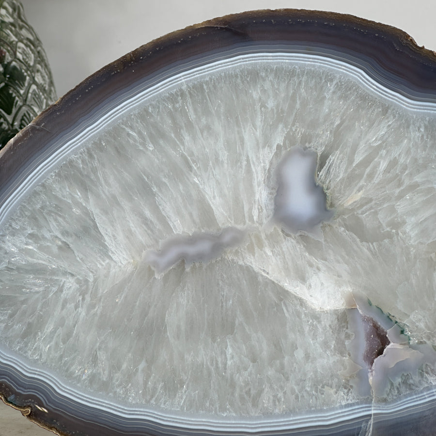 Large Quartz &amp; Agate Stone Tray for Home Decor - SLC0017