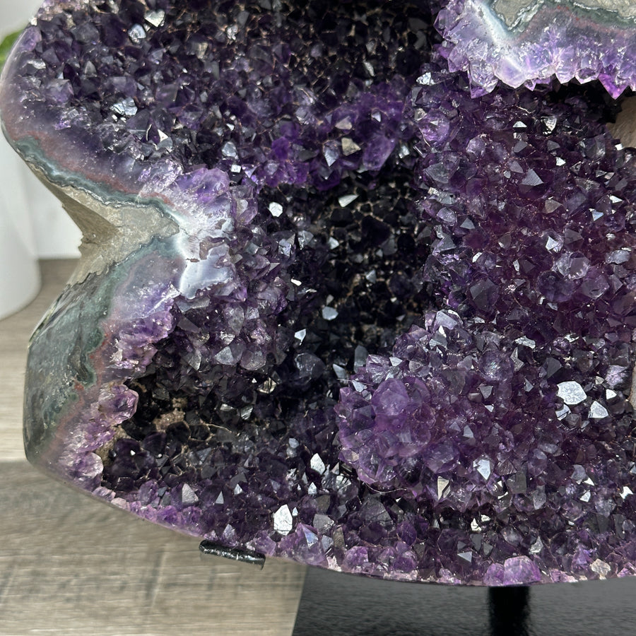 Huge Natural Amethyst Stone Geode with Rare Calcite Formation - MWS2836
