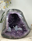 Large Amethyst Stone Geode with Calcite Crystal Formations - STGE0013
