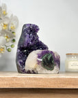 Natural Amethyst Cathedral with Calcite Crystal - CBP1130