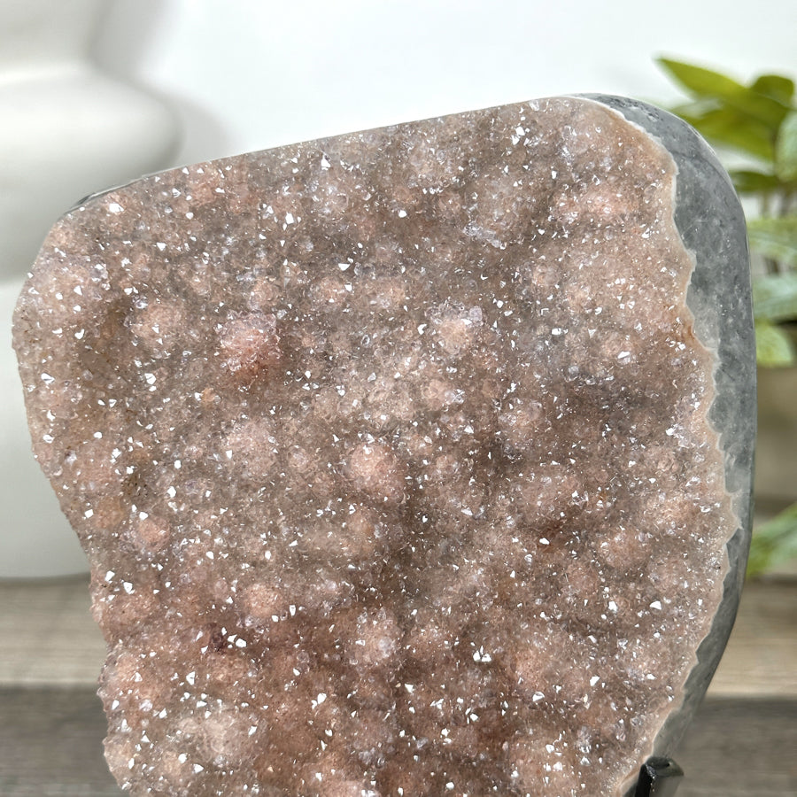 Natural Peach Tone Sugar Quartz Crystal Cluster - MWS3161