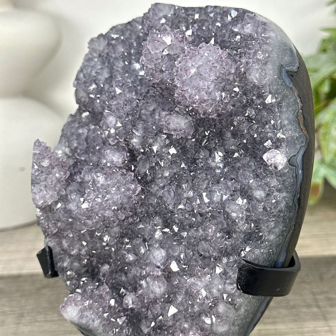 Natural Sirit Amethyst Crystal Formation on stand - MWS3297