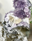 Natural Amethyst Cluster with Calcite Formation Covered with Sugar Crystals - CBP1423