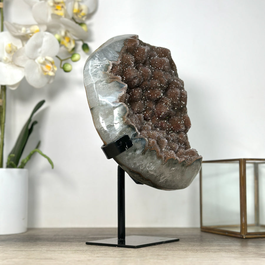Natural Sugar Druzy Crystal from Uruguay - Display Piece for Peaceful Home Decor - MWS2533
