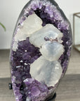 Amethyst Geode with Deep Purple Crystals and Calcite Formation - MWS2853