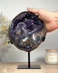 Exquisite Natural Amethyst GEode Full of Stalactites Eyes - MWS1524
