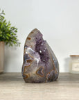 Natural Amethyst & Agate Stone Flame Carving - FST0158