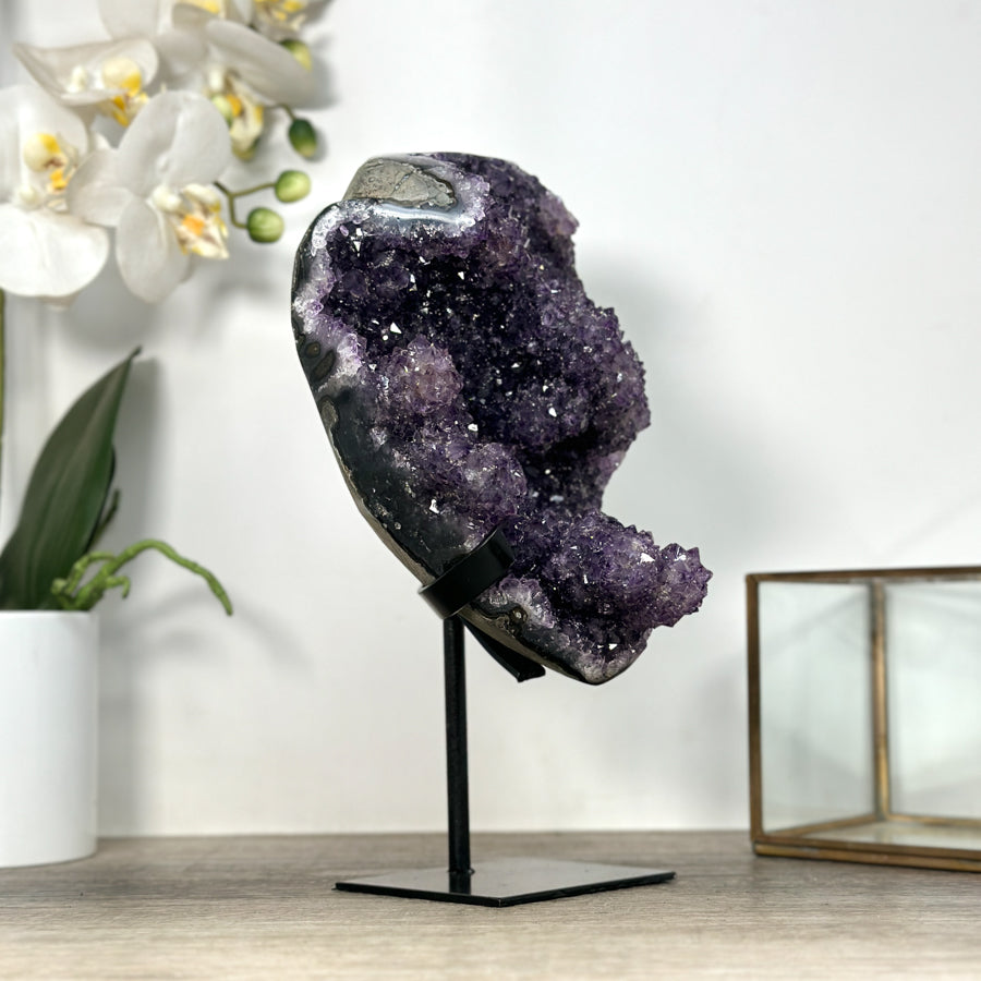 Natural Uruguayan Amethyst Cluster with Stalactite Formations - MWS2557