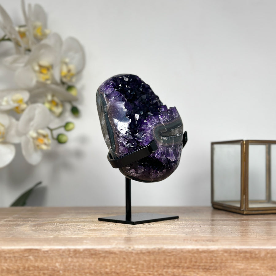 Beautiful Deep Purple Amethyst Crystal Cluster Formation - MWS1805