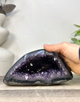 Natural Amethyst & Agate Stone Geode with polished Shell - STGE0082