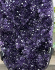 Natural Deep Purple Amethyst Cluster on Metal Stand - MWS3211