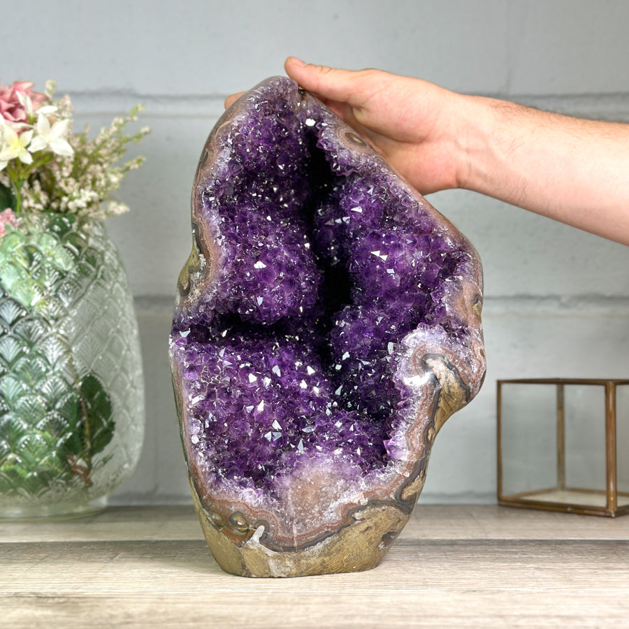 Top Quality Natural Amethyst Geode with Stalactite Formations - CBP1256