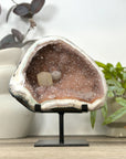 Unique Natural Jasper Geode with Orande Quartz interior and Calcite Formation - MWS3165