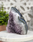 Natural Amethyst Crystal flame Carving - FST0084