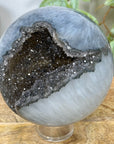 Natural Green Quartz Druzy Sphere Geode - SPH0185